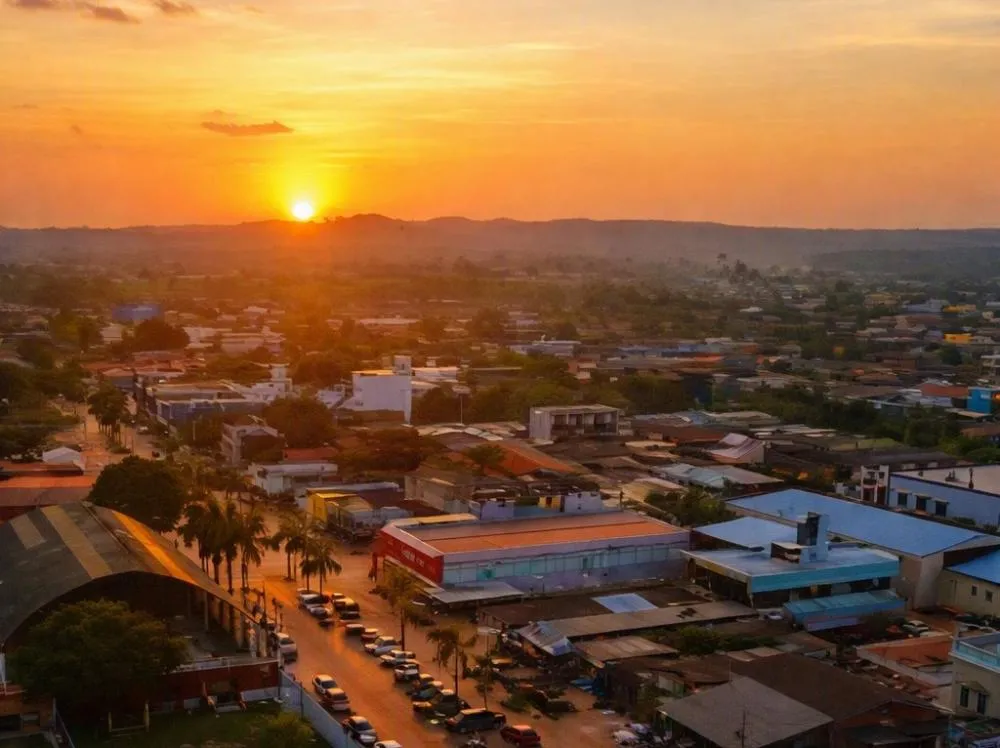 Pôr do sol, cidade de Uruará