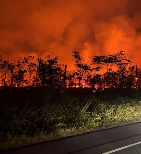 Incêndio registrado este ano (2026) na PA-370, região do Chapadão